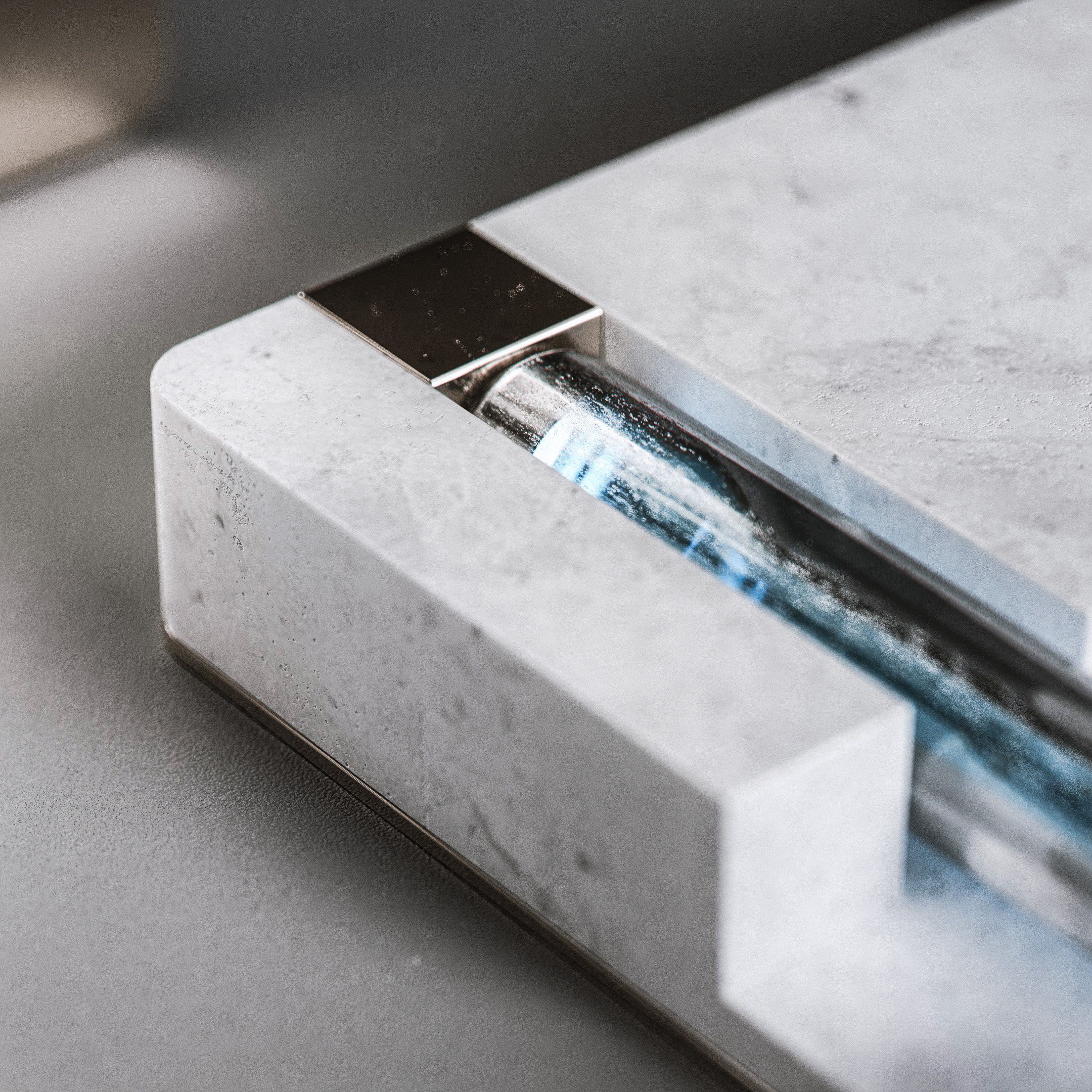 DNANDATA Detail Rendering Detailaufnahme der DNA Ampulle im Lesegerät