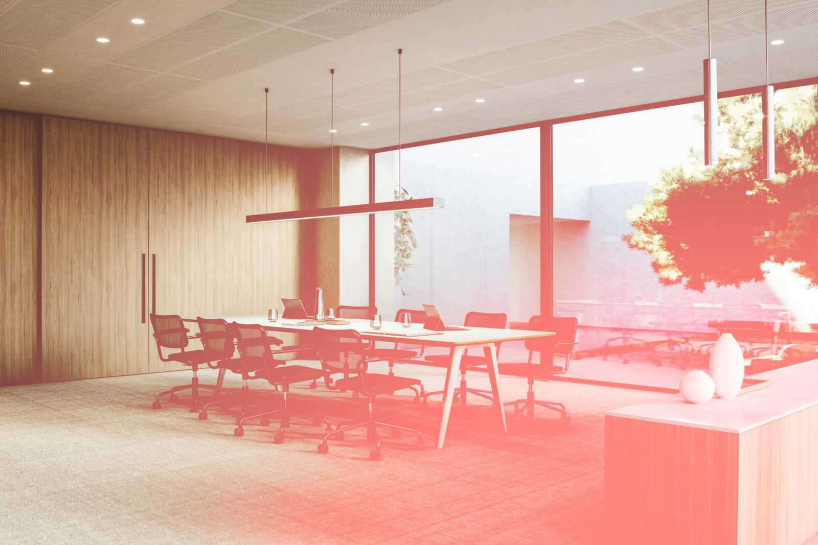 Moderne Office Szene mit den Programmen 1500 sowie 64 der Marke Thonet