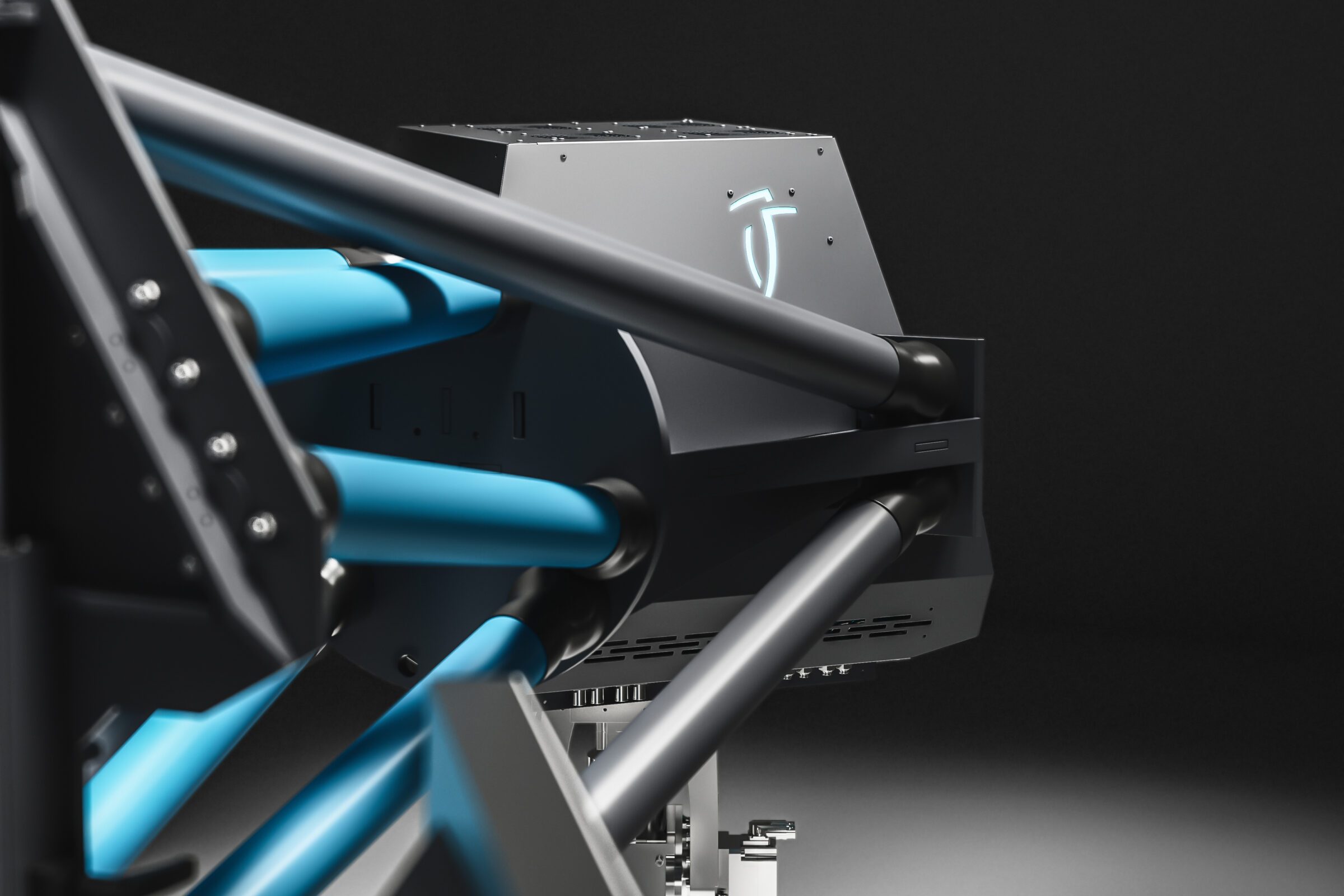 PICUM Detail 02 Rückseitige Aufnahme des Picum Maschinensystems, Fokus auf dem Kopf der Maschine