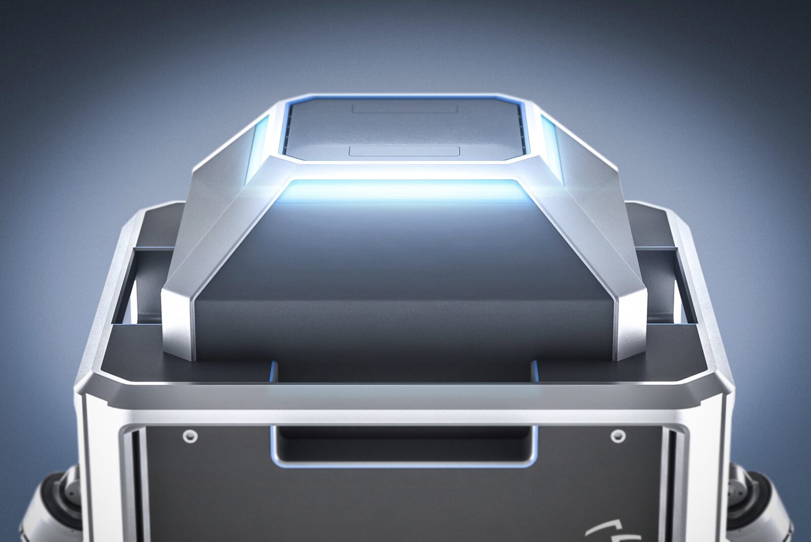 PICUM Beauty Shot Athmosphärische Darstellung der Maschine mit Fokus auf der Statusleuchte.