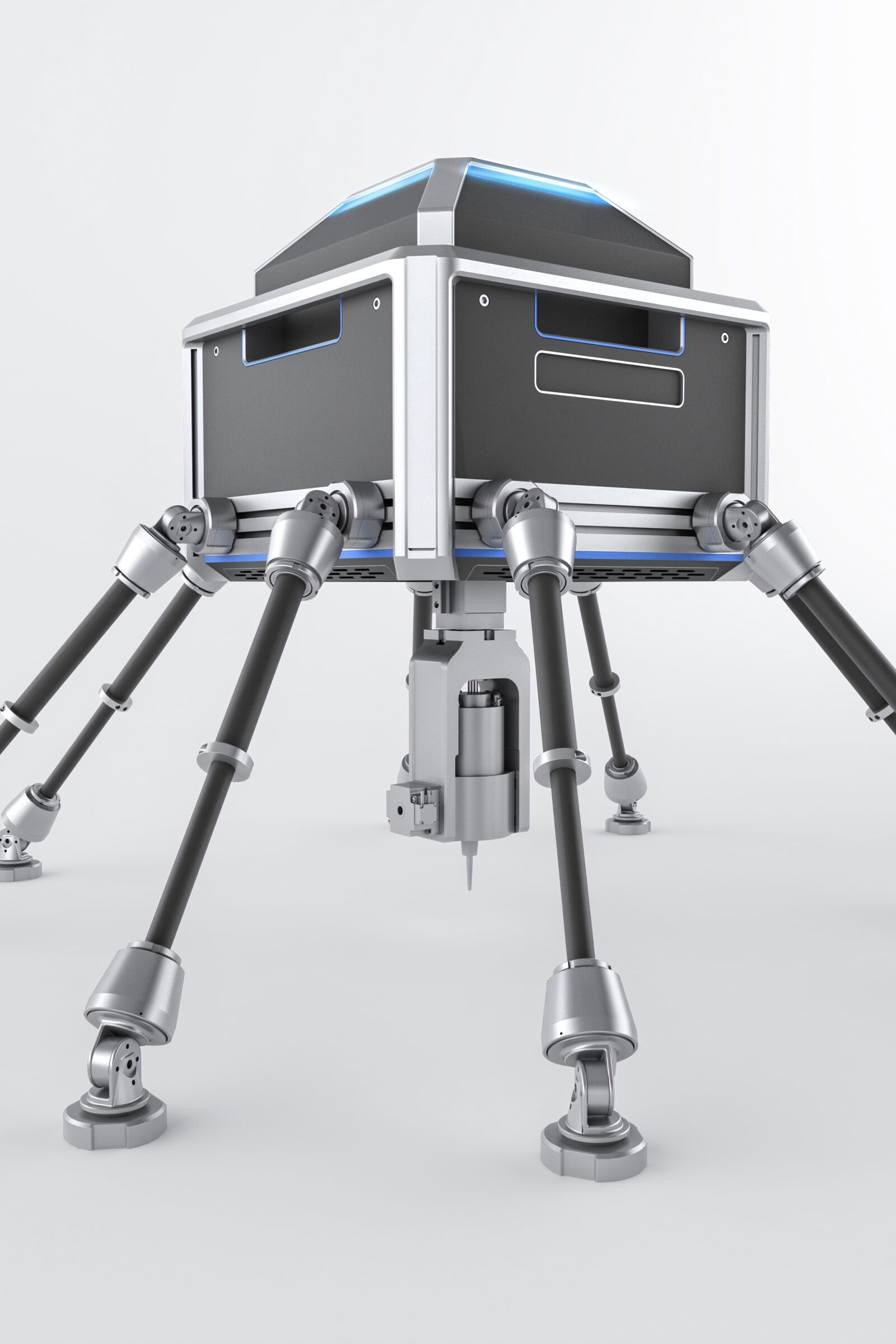 PICUM_Detail_A01 Vorentwurf der PICUM MT in der Gesamansicht. Eine LED im oberen Bereich fungiert als Statusanzeige.