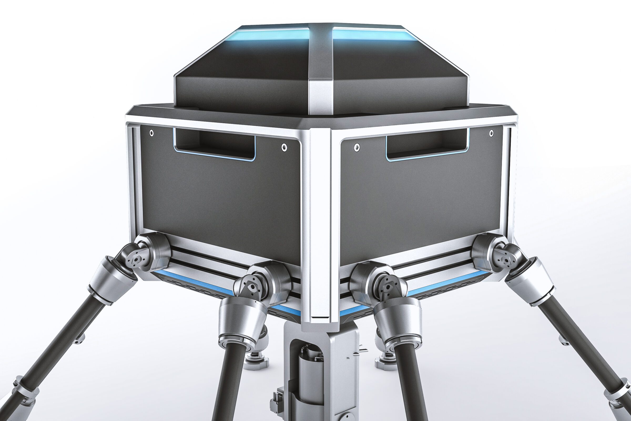 PICUM_Detail_A03 Der graue Grundkörper wird mit Metallleisten umrahmt.