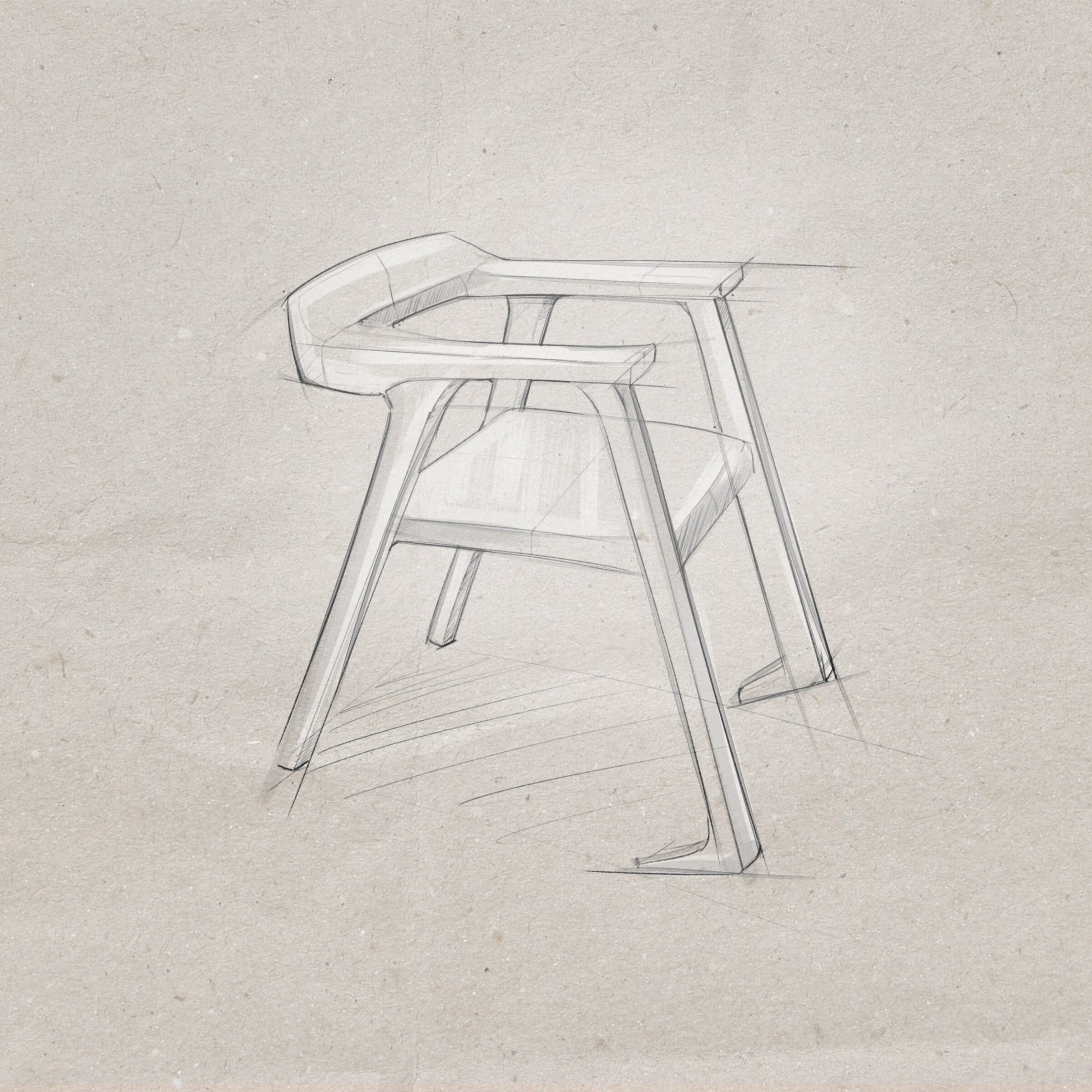 RiseUp_Skizze _Stuhl02 Vorentwurf des Riseup in Skizzenform. In dieser Variante ist die untere Schiene nicht durchgänging.