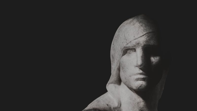 Gesicht einer Marmorstatue