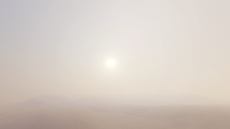 Sonne über Wolkenmeer.